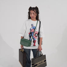 Load image into Gallery viewer, CAPTAIN AMERICA FLOWER TEE