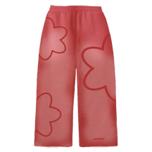 Load image into Gallery viewer, RED FLOWER SWEATPANTS