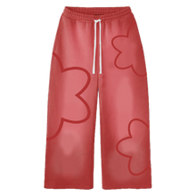 Load image into Gallery viewer, RED FLOWER SWEATPANTS