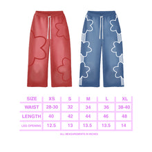 Load image into Gallery viewer, RED FLOWER SWEATPANTS
