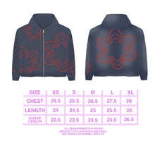 Load image into Gallery viewer, FLOWER STACKED ZIP UP
